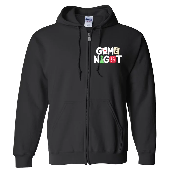 Game Night Host Board Games Trivia Night Team Women Men Full Zip Hoodie