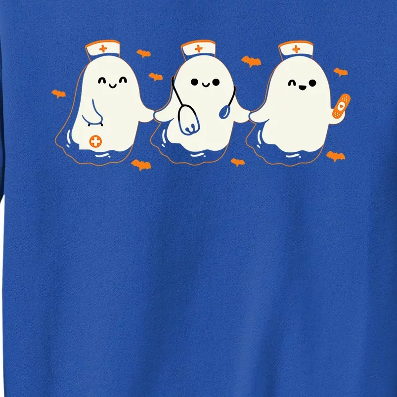 Ghost Nurses Halloween Crew Funny Costume Scrub Top Gift Sweatshirt