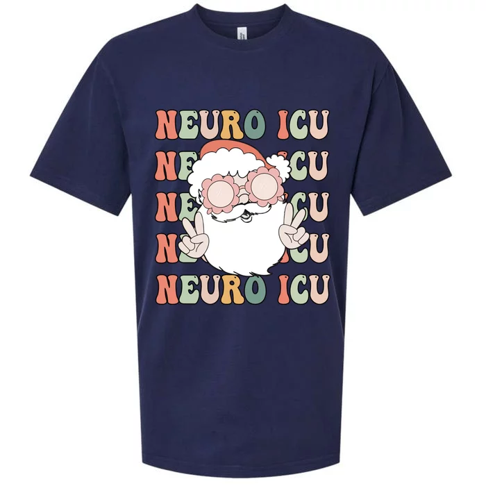 Groovy Neuro Icu Christmas Neurology Squad Secret Santa Gift Sueded Cloud Jersey T-Shirt