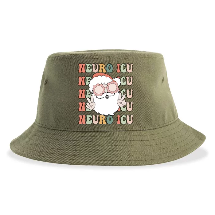 Groovy Neuro Icu Christmas Neurology Squad Secret Santa Gift Sustainable Bucket Hat