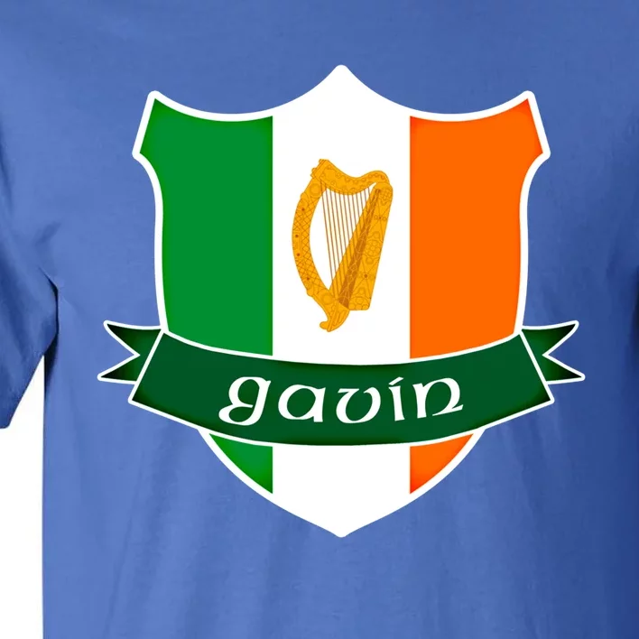 Gavin Name Irish Gift Irish Flag Harp Crest Tall T-Shirt