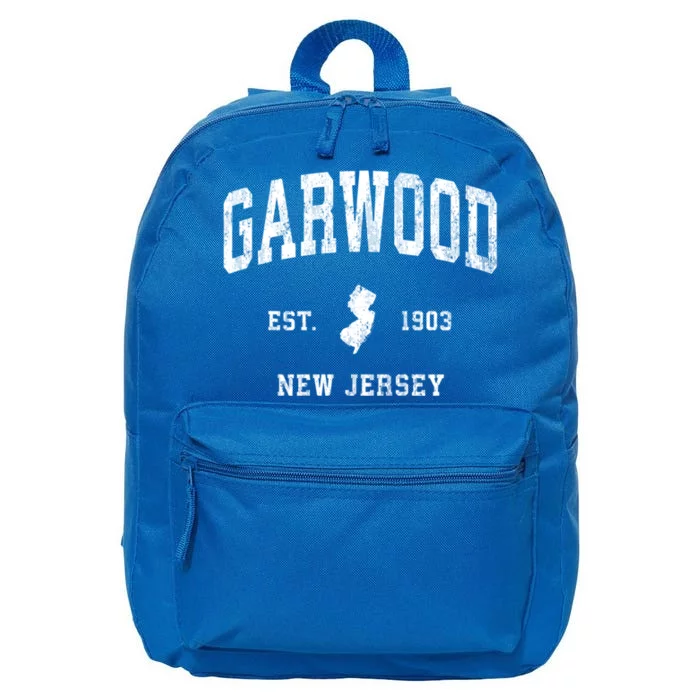 Garwood New Jersey Nj Vintage Athletic Sports 16 in Basic Backpack