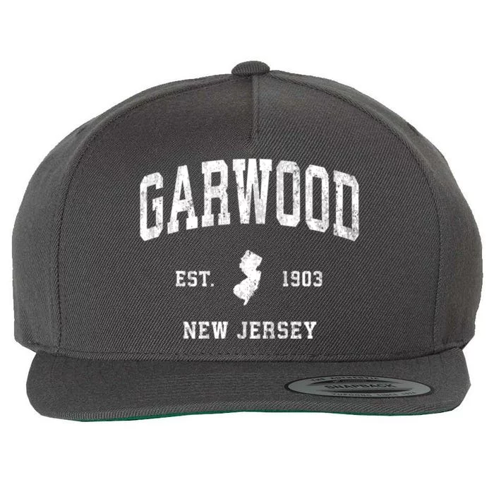 Garwood New Jersey Nj Vintage Athletic Sports Wool Snapback Cap