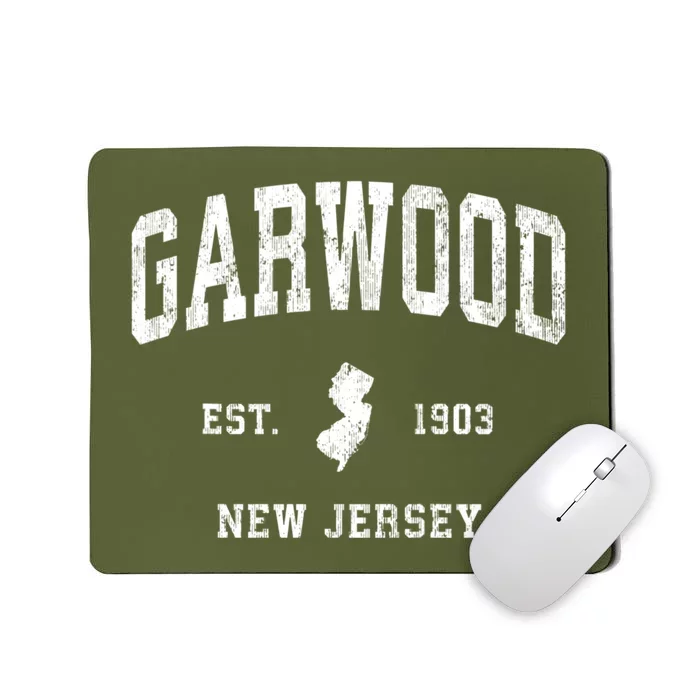 Garwood New Jersey Nj Vintage Athletic Sports Mousepad