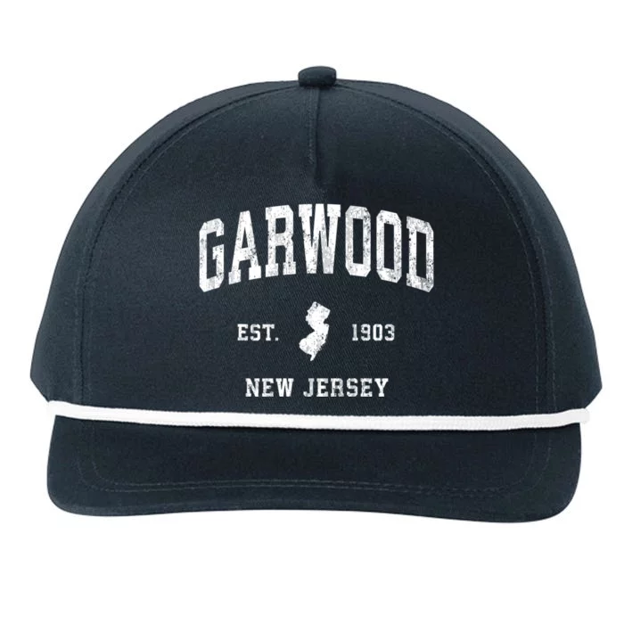 Garwood New Jersey Nj Vintage Athletic Sports Snapback Five-Panel Rope Hat