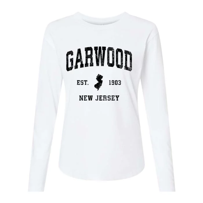 Garwood New Jersey Nj Vintage Athletic Sports Womens Cotton Relaxed Long Sleeve T-Shirt