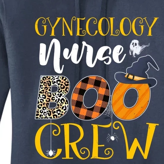 Gynecology Nurse Leopard Nursing Halloween Costume Boo Crew Gift Women's Pullover Hoodie