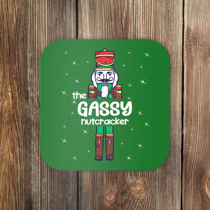 Gassy Nutcracker Matching Family Christmas Party Pjs Coaster