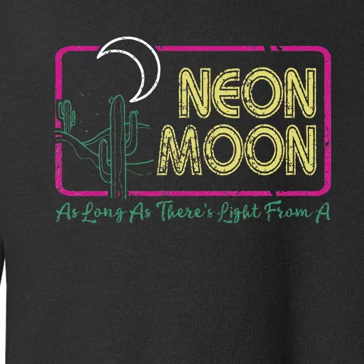 Groovy Neon Moon Lyrics Music 70s Retro Cactus Toddler Sweatshirt