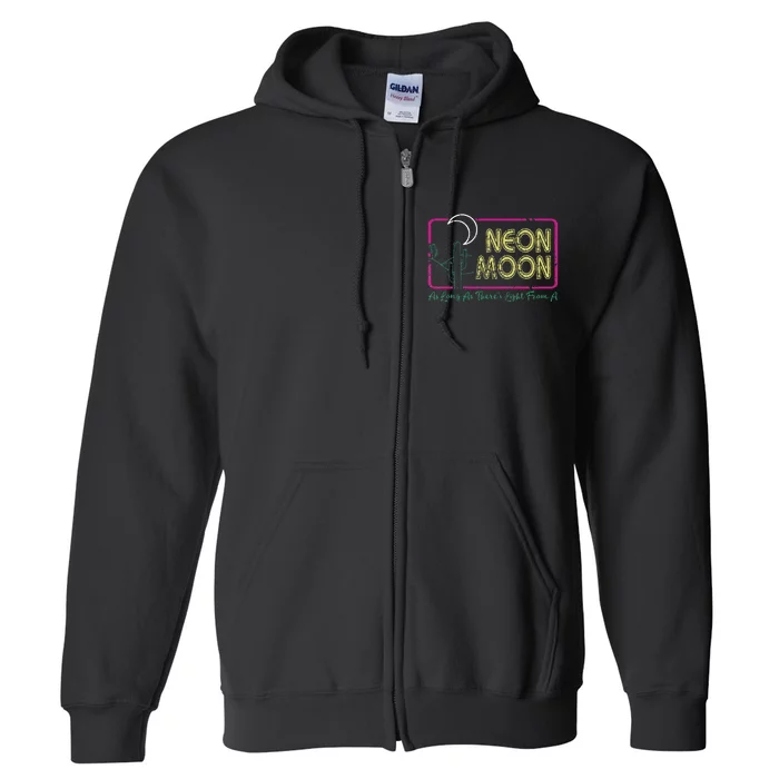 Groovy Neon Moon Lyrics Music 70s Retro Cactus Full Zip Hoodie