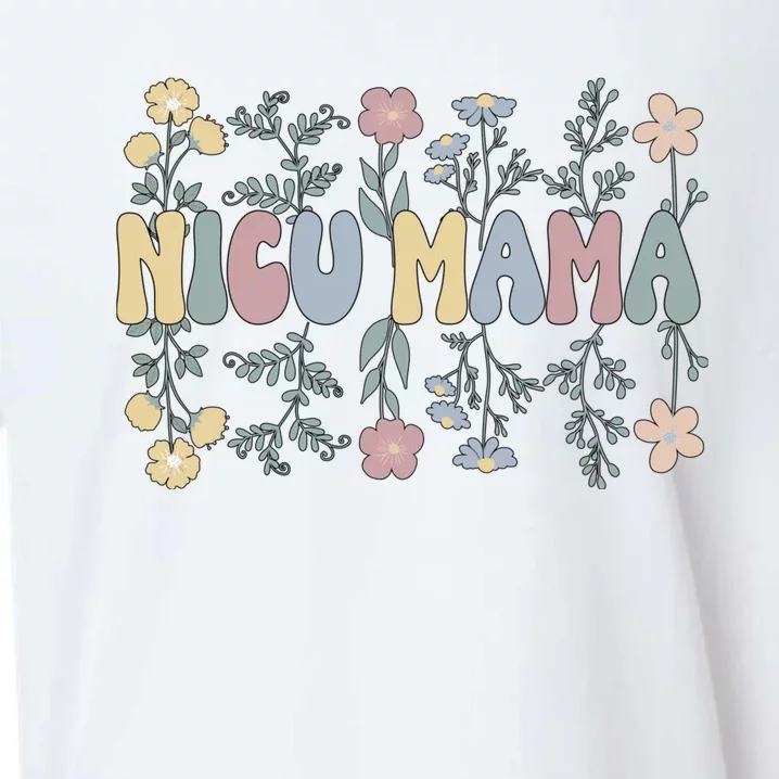 Groovy NICU Mama Flowers Mother Of A NICU Warrior Sueded Cloud Jersey T-Shirt