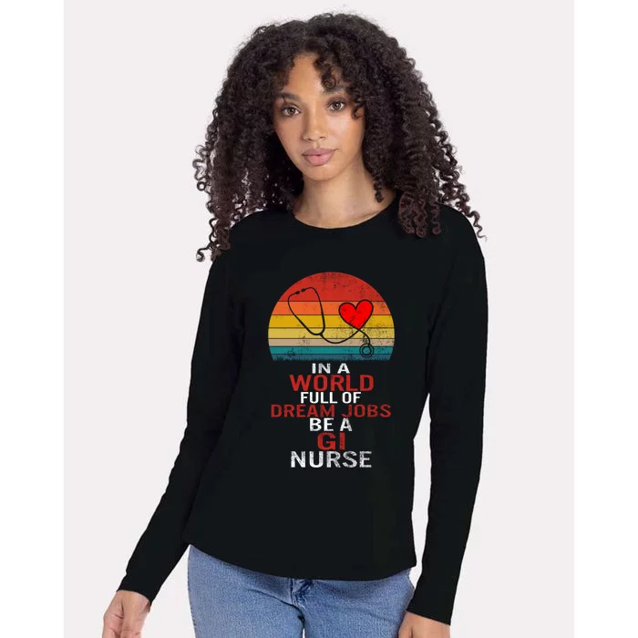 Gi Nurse Nurses Week Gastroenterology Endoscopy Nurse Gift Womens Cotton Relaxed Long Sleeve T-Shirt