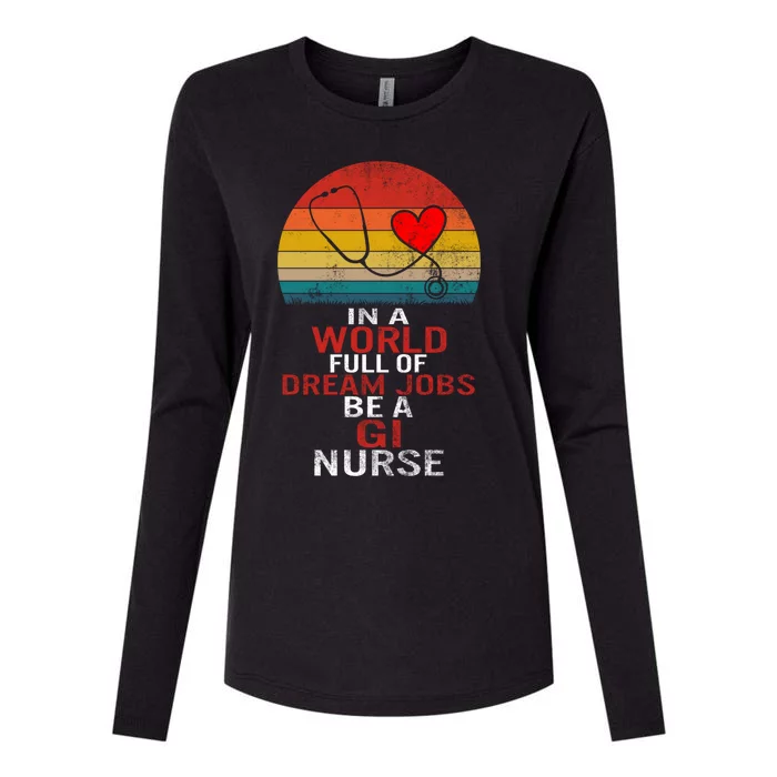 Gi Nurse Nurses Week Gastroenterology Endoscopy Nurse Gift Womens Cotton Relaxed Long Sleeve T-Shirt