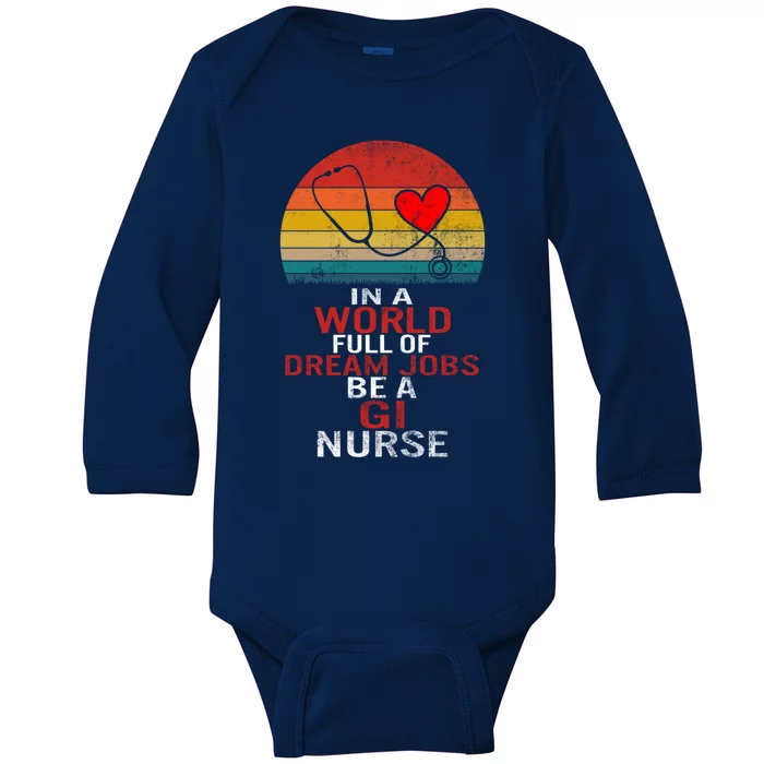 Gi Nurse Nurses Week Gastroenterology Endoscopy Nurse Gift Baby Long Sleeve Bodysuit