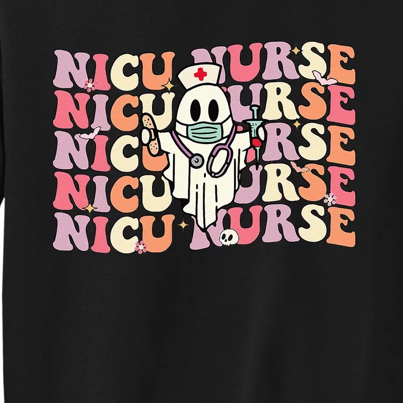 Groovy NICU Nurse Halloween Ghost Costume Neonatal Nurse Sweatshirt