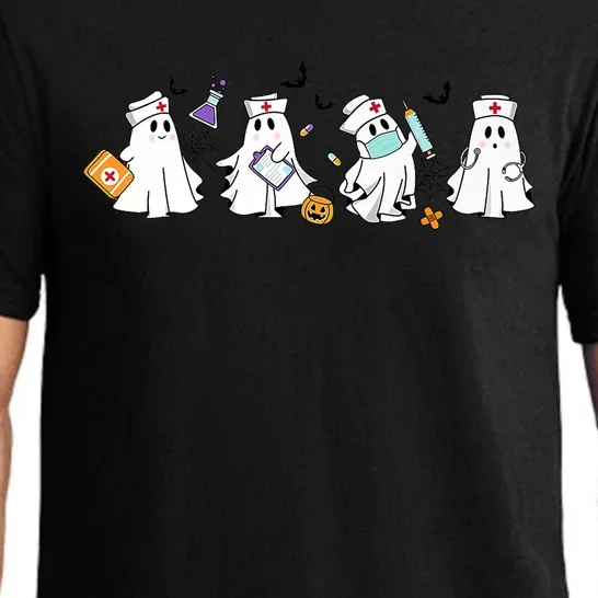 Ghost Nurses Nurse Halloween For Nurse Spooky Season Trick Gift Pajama Set