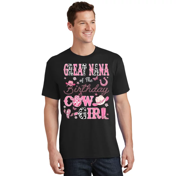 Great Nana Of The Birthday Cowgirl Western Rodeo Great Nana T-Shirt