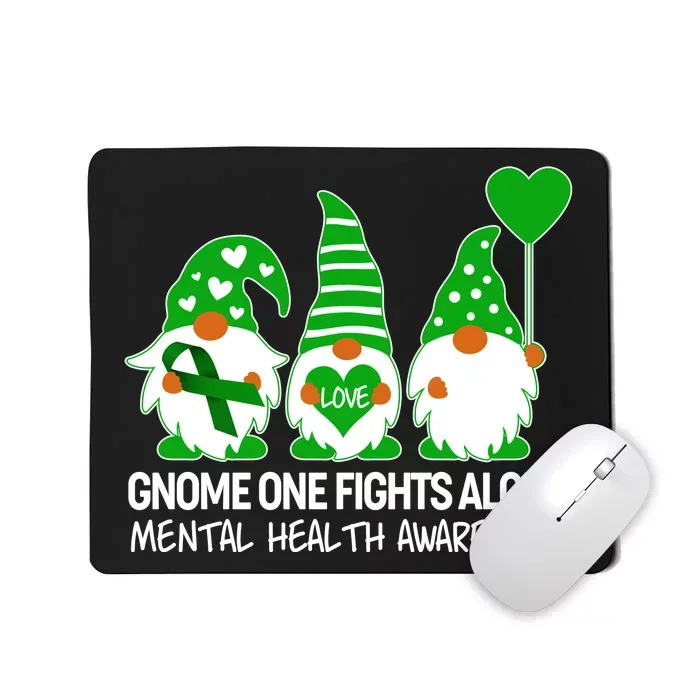 Gnome One Fights Alone Mental Health Awareness Mousepad