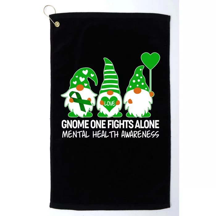 Gnome One Fights Alone Mental Health Awareness Platinum Collection Golf Towel