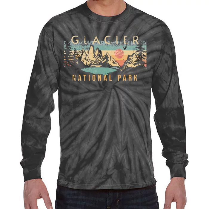 Glacier National Park Tie-Dye Long Sleeve Shirt