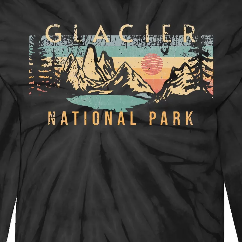 Glacier National Park Tie-Dye Long Sleeve Shirt