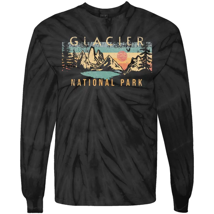 Glacier National Park Tie-Dye Long Sleeve Shirt