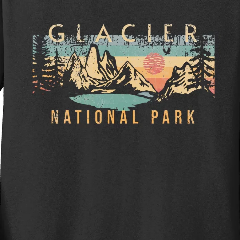 Glacier National Park Kids Long Sleeve Shirt