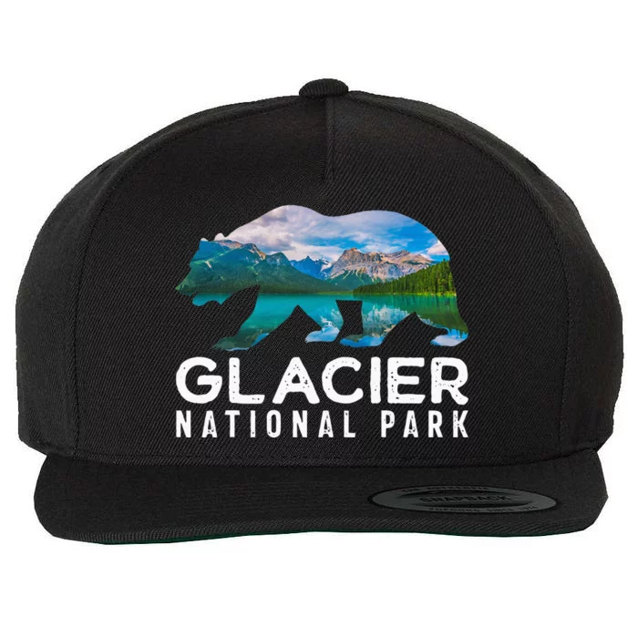 Glacier National Park Montana National Park Wool Snapback Cap