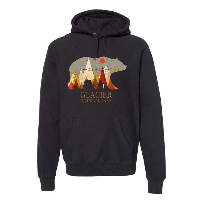 Glacier National Park Grizzly Bear Montana Premium Hoodie