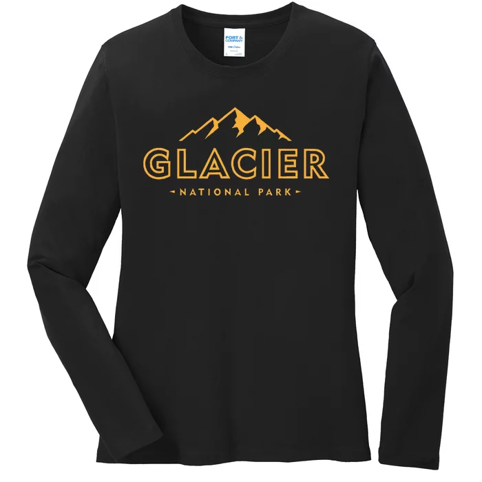 Glacier National Park Montana Hiking Souvenir Ladies Long Sleeve Shirt