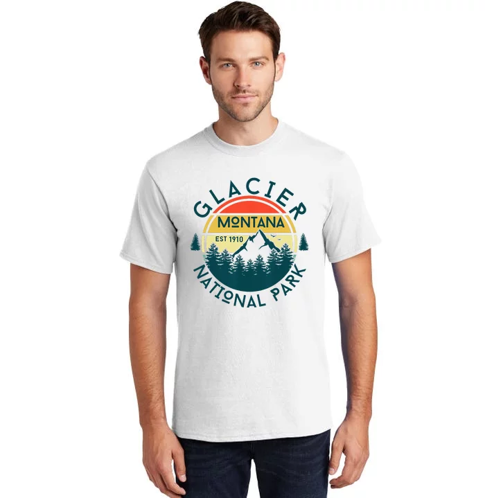 Glacier National Park Montana Hiking Nature Outdoors Tall T-Shirt