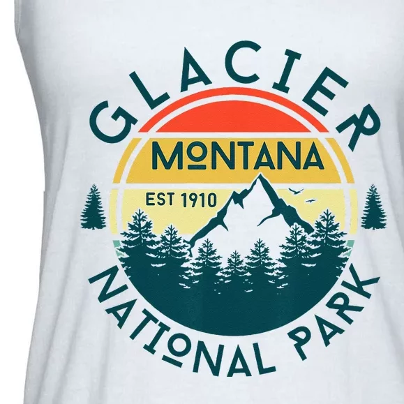 Glacier National Park Montana Hiking Nature Outdoors Ladies Essential Flowy Tank