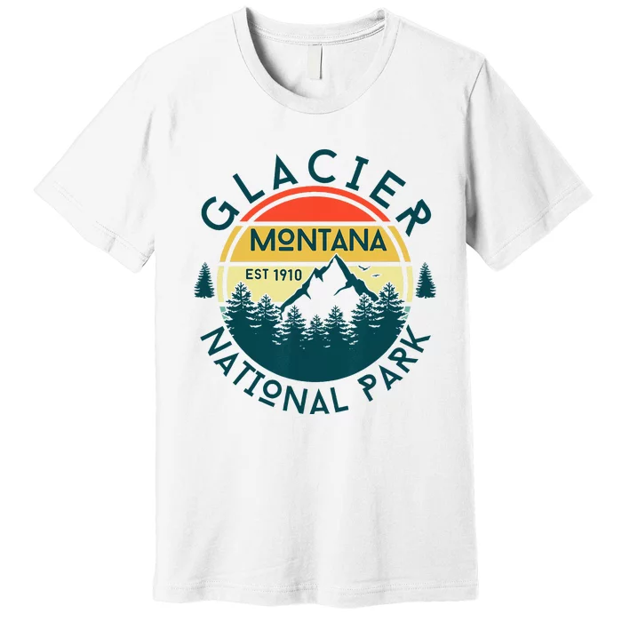 Glacier National Park Montana Hiking Nature Outdoors Premium T-Shirt