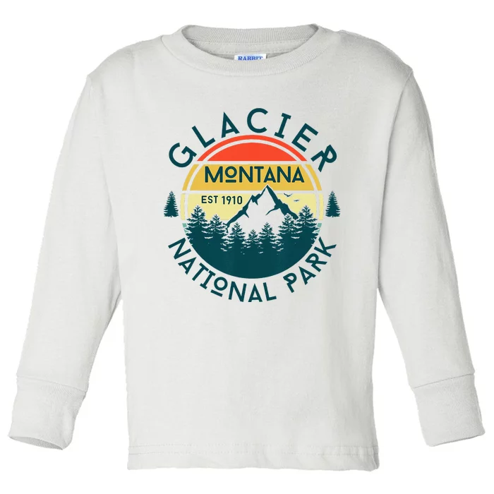 Glacier National Park Montana Hiking Nature Outdoors Toddler Long Sleeve Shirt