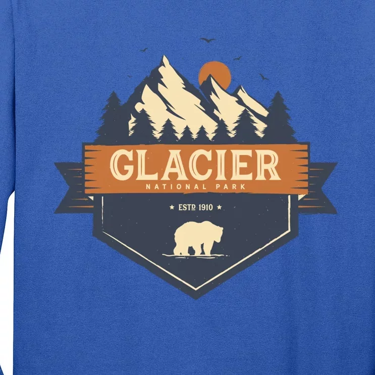 Glacier National Park Montana Mountain Great Gift Tall Long Sleeve T-Shirt