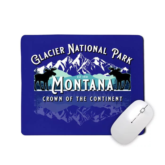 Glacier National Park Montana Hiking Camping Moose Souveni Mousepad