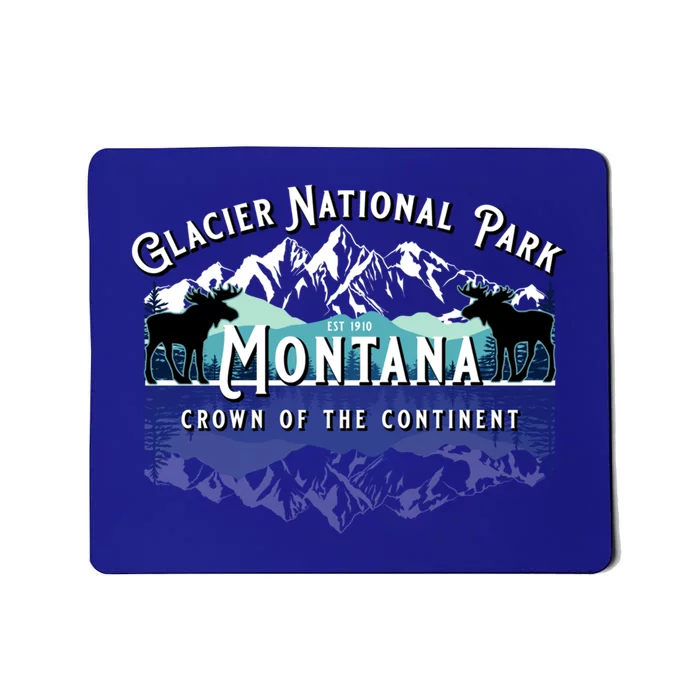 Glacier National Park Montana Hiking Camping Moose Souveni Mousepad