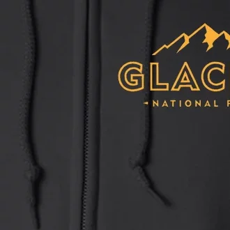 Glacier National Park Montana Hiking Souvenir Full Zip Hoodie