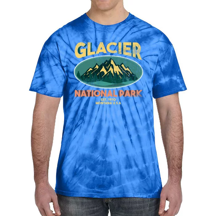 Glacier National Park Montana Mountains Gift Tie-Dye T-Shirt