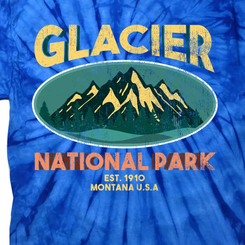 Glacier National Park Montana Mountains Gift Tie-Dye T-Shirt