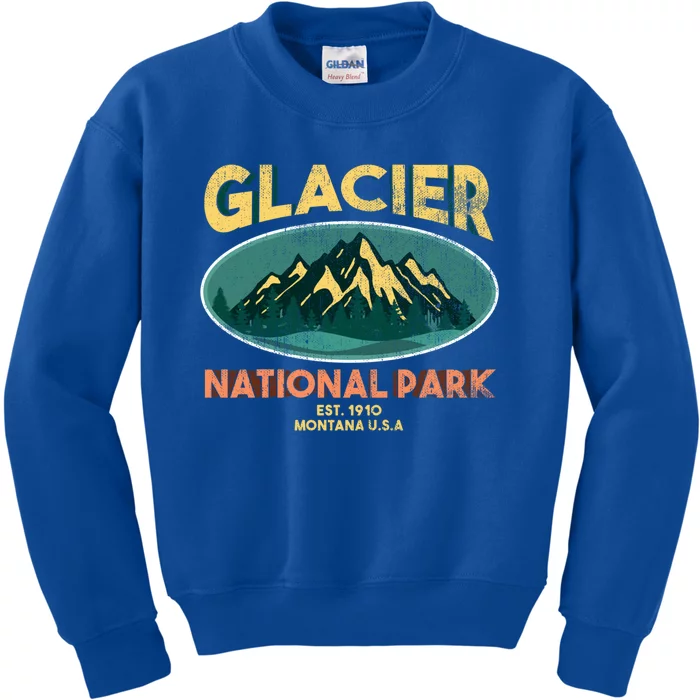 Glacier National Park Montana Mountains Gift Kids Sweatshirt