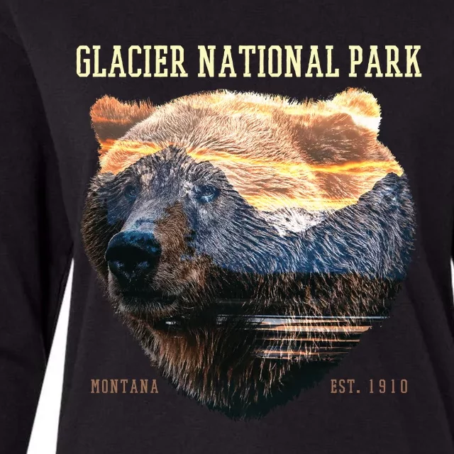 Glacier National Park Womens Cotton Relaxed Long Sleeve T-Shirt