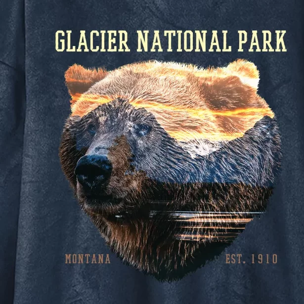 Glacier National Park Hooded Wearable Blanket