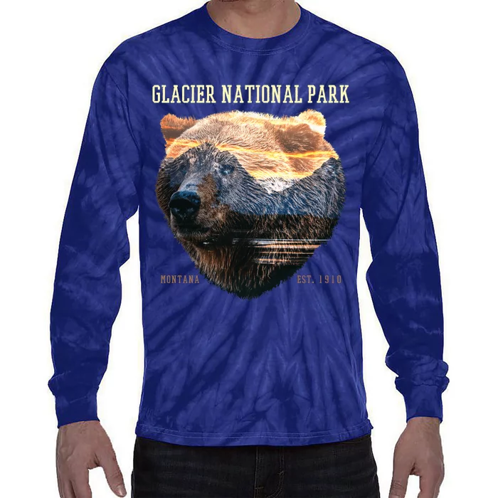 Glacier National Park Tie-Dye Long Sleeve Shirt