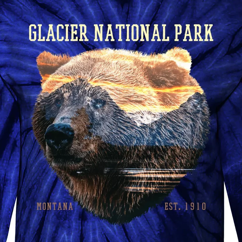 Glacier National Park Tie-Dye Long Sleeve Shirt