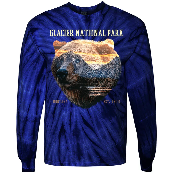 Glacier National Park Tie-Dye Long Sleeve Shirt