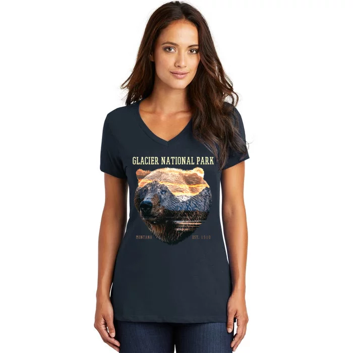 Glacier National Park Women's V-Neck T-Shirt