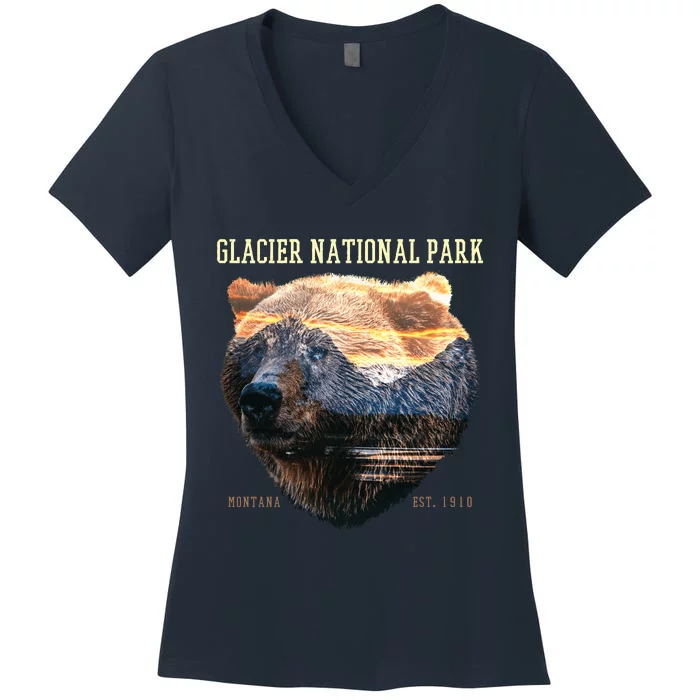 Glacier National Park Women's V-Neck T-Shirt