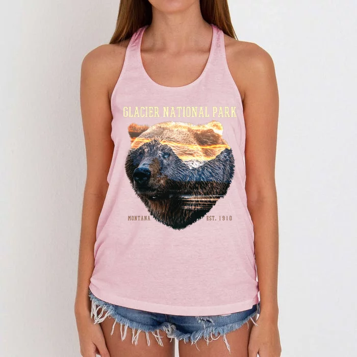 Glacier National Park Women's Knotted Racerback Tank