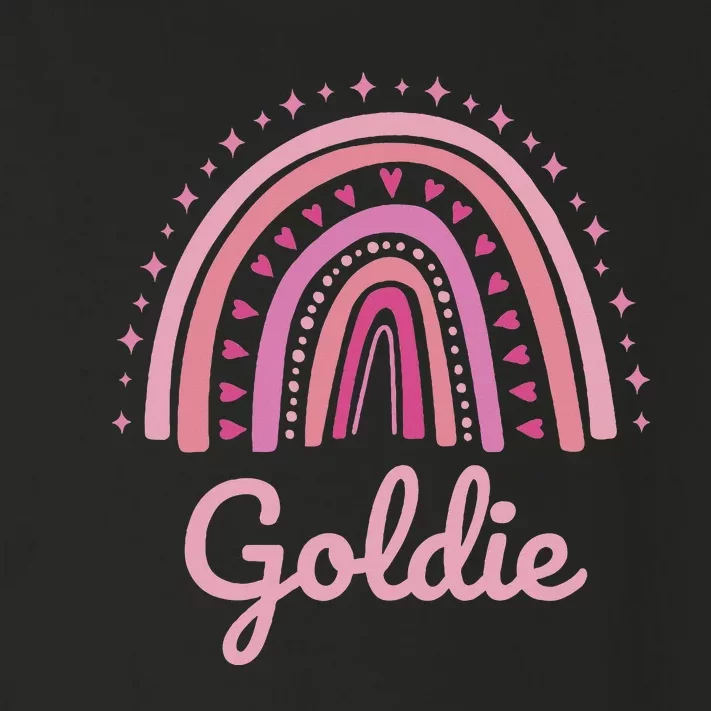 Goldie Name Personalized Funny Pink Rainbow Goldie Toddler Long Sleeve Shirt